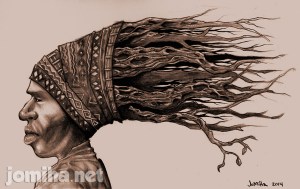 Pencil, ink, copics on bristol.